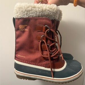 Sorel Red and Gray Insulated Boots